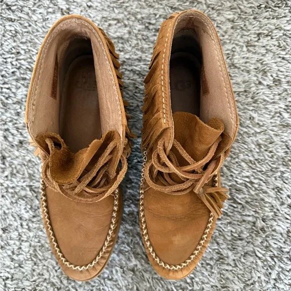 UGG Caleb chestnut fringe booties - Picture 2 of 5